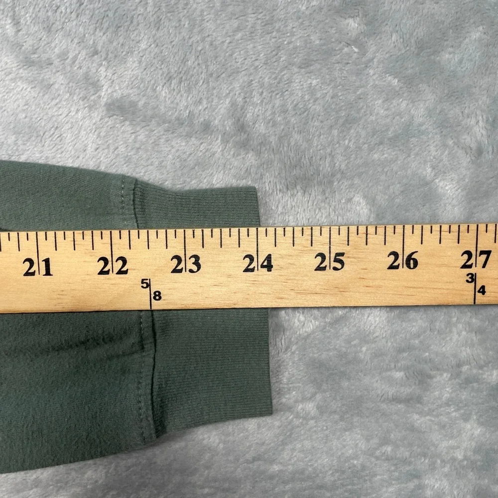 The North Face Long Sleeve T-Shirt Mens Small Green Graphic Logo Cotton Tee